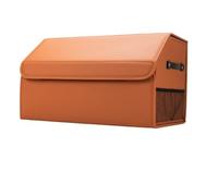 JKELPV Declutter Organiser Bag Car Trunk Organiser Leather Vehicles Storage Accessories Large Capacity Foldable Seat Back Stowing Tidying Organizer Heavy Duty Organiser(Orange,L)