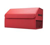 JKELPV Declutter Organiser Bag Car Trunk Organiser Leather Vehicles Storage Accessories Large Capacity Foldable Seat Back Stowing Tidying Organizer Heavy Duty Organiser(Red,L)