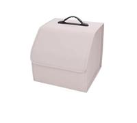 JKELPV Declutter Organiser Bag Leather Car Trunk Fold Large Capacity Organizer Bag Storage Fit For Leapmotor C11 2021 2022 2023 2023 T03 S01 C11 Reev Heavy Duty Organiser(Beige,S)