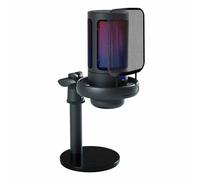 JKETKR USB Gaming Microphone Kit with Boom Arm Stand for Streaming Podcast Recording Studio Singing(B,Base bracket)