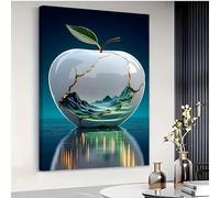 JKEVCBIAX Broken Apple Poster- Iconic Apple Still Modern Abstract Life Wall Suitable Wall Decor in a Living Room(50x70cm/No frame)
