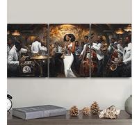 JKEVCBIAX Canvas Wall Art Set, Vivid Music-Themed Home Decoration, Soft Colors Abstract Canvas Prints(60x80cmx3/NO frame)
