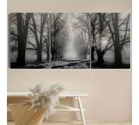 JKEVCBIAX Featuring Forest Trees And Strolls in The Woods, High-Definition Prints Modern Minimalist Canvas Print Artwork(20x30cmx3/NO frame)