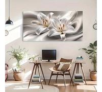 JKEVCBIAX Large Cherry Blossom Wall Art - Modern Rustic Glam Style Floral Canvas Landscape Theme Print Room Aesthetic Artwork(80x160cm/No frame)