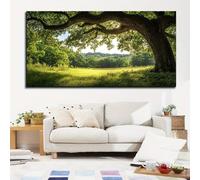 JKEVCBIAX Large Natural Tree Wall Art-Vibrant Canvas Print, Decorative Art Reusable Nature-Inspired Home Forest Decor(55x110cm/No frame)