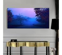 JKEVCBIAX Misty Morning Landscape, Tranquil Nature Reflection with Modern Home Decor Artistic Wall Art(90x180cm/No frame)