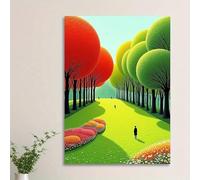 JKEVCBIAX Modern Art Canvas Poster Art-work Illustrating The Peaceful Relationship Between People Elegant Ornament for Indoor Scenes(70x100cm/No frame)