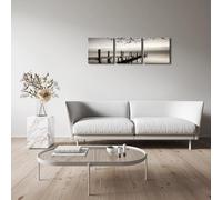 JKEVCBIAX Peace 3 Piece Modern Landscape -Artwork Sandy Coastal Bathroom Pictures Pictures Paintings for Room Bedroom Home Decor(60x80cmx3/No frame)