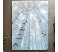 JKEVCBIAX Rustic Birch Tree Forest Canvas Print -Nature-Inspired Wall Art Living Room Artwork(40x60cm/No frame)