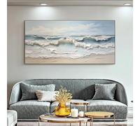 JKEVCBIAX wall art large for Sea Wave Oil Painting On Canvas,Modern Art Texture Seascape Poster,Wall Pictures,Home Decor 90x180cm No frame