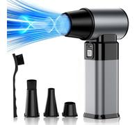 Jkevow Compressed Air Duster, 500g Max Wind Pressure Super Power Electric Air Duster, Cordless 4-Gear Adjustable Rechargeable Air Blower for Computer for Electronics, Sofas, Autos, Office Equipment