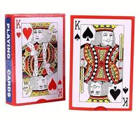 JKG 2pk STANDARD PLAYING DECK OF CARDS - Plastic Coated | 52 Cards & 2 Jokers Deck | Classic Poker, Snap, Black Jack, Solitaire, Rummy, Family Card Games | Durable, Smooth Shuffle UK Playing Card Set