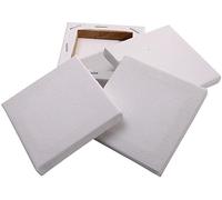 JKG® 4 x MINI Blank Framed Canvas Panel - Pre Stretched - Perfect for Artist Painting Small Canvas 100% Cotton - for Acrylic & Water Based Paints (4 Mini Canvas, 7cm x 7cm)