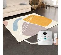 JKGHK Heated Floor Carpet, Portable Heated Area Rug, Water and Electricity Separation Heated Foot Warmers Under Desk, Heated Floor Carpet for Living Room Office, Yoga(Color B,70x160cm/27.5x63in)