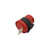 JKGVNCT Motorcycle Turn Blinker 2 Pins Flasher Relay With Built-in Beeper For 6V 12V Input(Red)