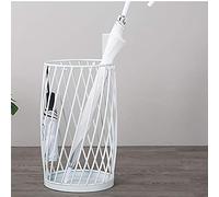 JKHYHBYAQH Umbrella Stand, Modern Creative Umbrella Stand，Round Umbrella Stand with Hanging Beads, Metal Umbrella Stand at Corridor Entrance,White