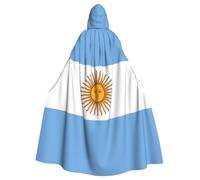 JKIEGOQ Argentine flag Pattern Adult Hooded Cape Cloak for Halloween Costume Parties and More