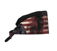 JKIEGOQ Breathable Work Hat Red Line Firefighter USA Flag Printed Premium Peach Skin Velvet Adjustable, Soft, Versatile