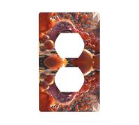 JKIEGOQ Crazy Fruit Printing Double Socket Wall Panel Electrical Socket Cover Plate Decoration Heat Resistant 4.5x2.76in