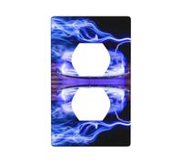 JKIEGOQ Creative Cake Printing Double Socket Wall Panel Electrical Socket Cover Plate Decoration Heat Resistant 4.5x2.76in