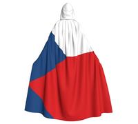 JKIEGOQ Flag of the Czech Republic Pattern Adult Hooded Cape Cloak for Halloween Costume Parties and More