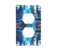 JKIEGOQ Ghost in The Station Seat Printing Double Socket Wall Panel Electrical Socket Cover Plate Decoration Heat Resistant 4.5x2.76in