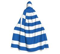 JKIEGOQ Greek flag Pattern Adult Hooded Cape Cloak for Halloween Costume Parties and More