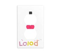 JKIEGOQ Love You with All Your Heart Printing Double Socket Wall Panel Electrical Socket Cover Plate Decoration Heat Resistant 4.5x2.76in