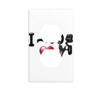JKIEGOQ My Dearest You Printing Double Socket Wall Panel Electrical Socket Cover Plate Decoration Heat Resistant 4.5x2.76in