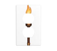 JKIEGOQ Peace and Hope Printing Double Socket Wall Panel Electrical Socket Cover Plate Decoration Heat Resistant 4.5x2.76in