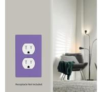 JKIEGOQ Rich Violet Printing Double Socket Wall Panel Electrical Socket Cover Plate Decoration Heat Resistant 4.5x2.76in