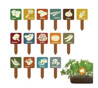 Jkioump Vegetable Garden Signs | Wooden T-Shape Decorative Signs | Vegetable Plant Labels - for Fruit Flower Gardening Outdoor Yard Balcony Nursery Pots Row Seedling Growing