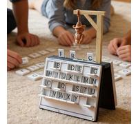 Jkioump Word Guessing Board Game, 16x13x4cm, 3D Printing Play Book Game, Portable Spelling Challenge Activity, For Adults Women Men Travel Holiday Party Friends Gathering