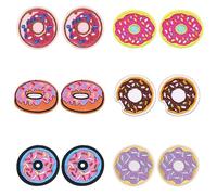 JKJF 12 Pcs Donut Pattern Embroidery Patches Doughnut Iron on Patches Sweet Food Sew On Applique Badge for Clothes Backpack Shoes Jacket Jeans Hat Dress - 6 Styles