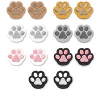 JKJF 14 Pcs Paw Print Embroidery Patches - Cat Paw Iron On & Sew On Applique Badges for Clothes, Backpack, Shoes, Jacket, Jeans, Hat, Dress