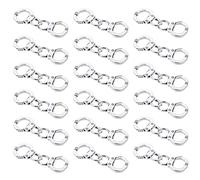 JKJF 20 Pairs Metal Handcuff Charms Mini Simulation Handcuffs Policeman Police Pendants Connector for DIY Crafts Necklace Bracelet Jewelry Making - Silver