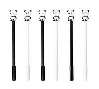 JKJF 6 Pcs Panda Rollerball Pens Cute Panda Gel Ink Pen Creative Panda Writing Pen Cartoon Animal Pen for School Office Stationery Writing Supplies - 0.5mm Black