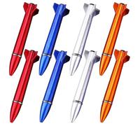JKJF 8 PCS Rocket Shaped Rollerball Pens Creative Shuttle Gel Ink Pen Novelty Outer Space Pens for School Office Stationery Writing Supplies - 1.0mm Black