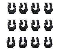 JKJF Billiards Snooker Cue Locating Clip Holder Fishing Pole Rod Holder Clips for Pool Cue Racks Fishing Rod Storage Rack Black 12 Pcs