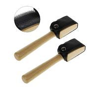 JKJF Dance Shoes Brush, Suede Sole Wire Shoes Wood Cleaning Brush, Shoes Cleaner Brush (2 Pcs)