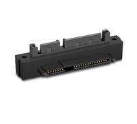 Jkjlorey 1 PCS SAS Female to Male 15Pin Bend Head 90 Degree Angle Adapter Converter SFF-8482 Black for Motherboard Cable