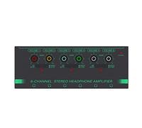Jkjlorey 1 Piece 6 Channels Stereo Headphone Amplifier Mini Portable Earphone Splitter Low-Noise Audio Mixer for Recording Studio,Green