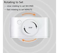 Jkjlorey 1 Piece Digital Visual Kitchen Timer White ABS Rotating Mute Count UP/Down Timer Loud Alarm And Memory Funtion Battery Included