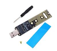 Jkjlorey 1 Set NVME USB Adapter M.2 NVME SSD To USB 3.1 Adapter 10Gbps USB3.1 Gen 2 for M2 NVMe 2230 2242 2260 2280 SSD