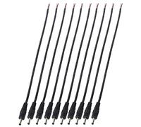 Jkjlorey 10 Pack 3.5mm x 1.35mm DC Power Male Plug Jack to Bare Wire Open End Pigtail Power Cable Cord 3.5X1.35mm for DC Power