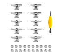 Jkjlorey 10 Pcs 29mm Fingerboard Trucks Finger Skateboard Deck with Nuts with Spanner Screwdriver for Finger Skateboards