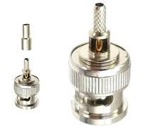Jkjlorey 10 Pcs BNC Male Plug Window Straight Crimp for RG174 RG316 RG179 Cable ADAPTER 50 Ohm