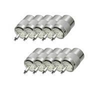 Jkjlorey 10 Pcs Connector PL259 UHF Male Plug Solder Replacement Parts for RG58 RG142 LMR195 RG400 Cable Brass