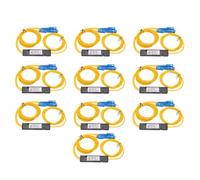 Jkjlorey 10 Pcs/Set Ftth SC UPC 1X2 Plc Singlemode Fiber Optical Splitter Ftth Fiber Optical Splitter Fbt Optical Multifunctional Convenient Coupler