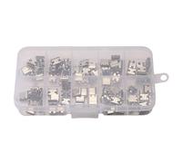 Jkjlorey 100Pcs/Lot 10Models Type-C USB Charging Dock Connectors Mix 6Pin and 16Pin Use for Phone and Digital Product Repair Kits